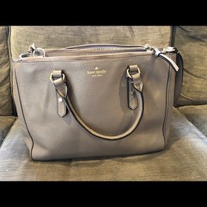 Gray kate spade Double Zipper hand bag